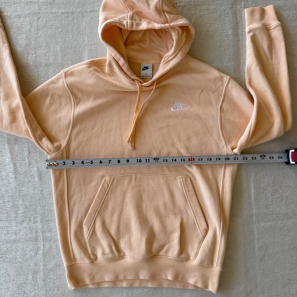 Nike Hoodie Peach Small Swoosh Pullover Sweatshirt Womens Size S - Picture 6 of 15